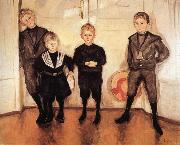 Edvard Munch Four Children oil on canvas